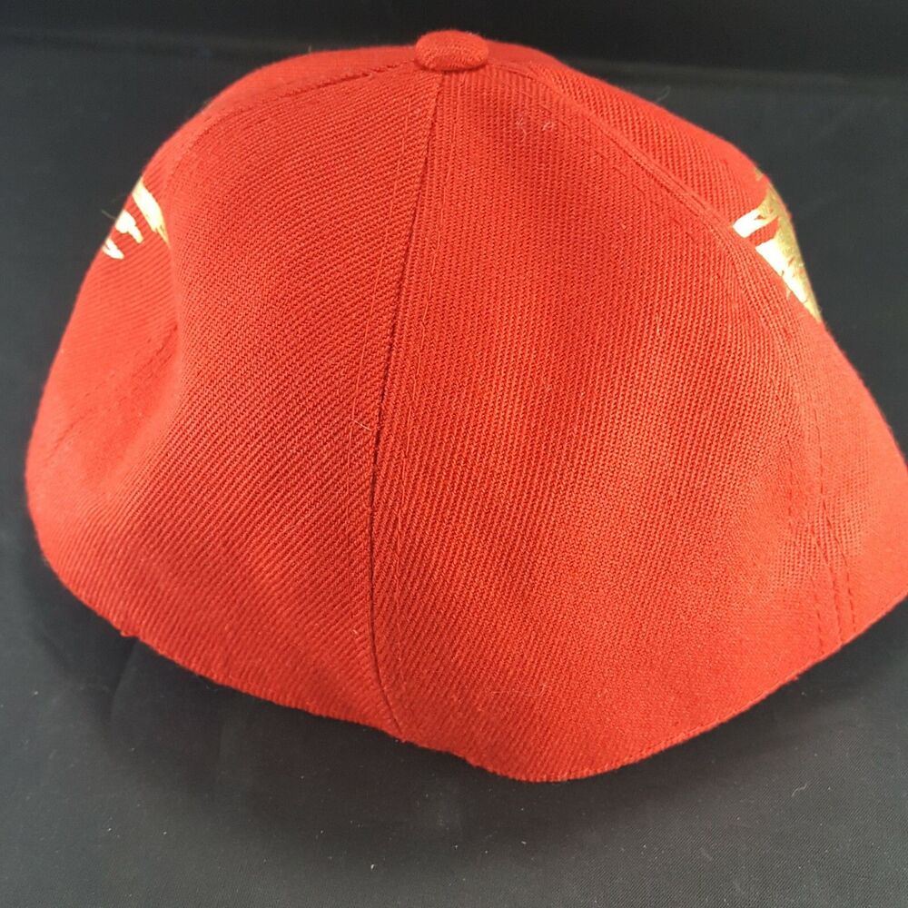 Triumph Motorcycles Red Gold Flames Golf Baseball Cap Hat New L Missing a jewel - Picture 6 of 8